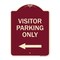 Signmission Reserved Parking Visitor Parking W/ Left Arrow Heavy-Gauge Aluminum Sign, 24" x 18", BU-1824-23021 A-DES-BU-1824-23021 - alternate 1